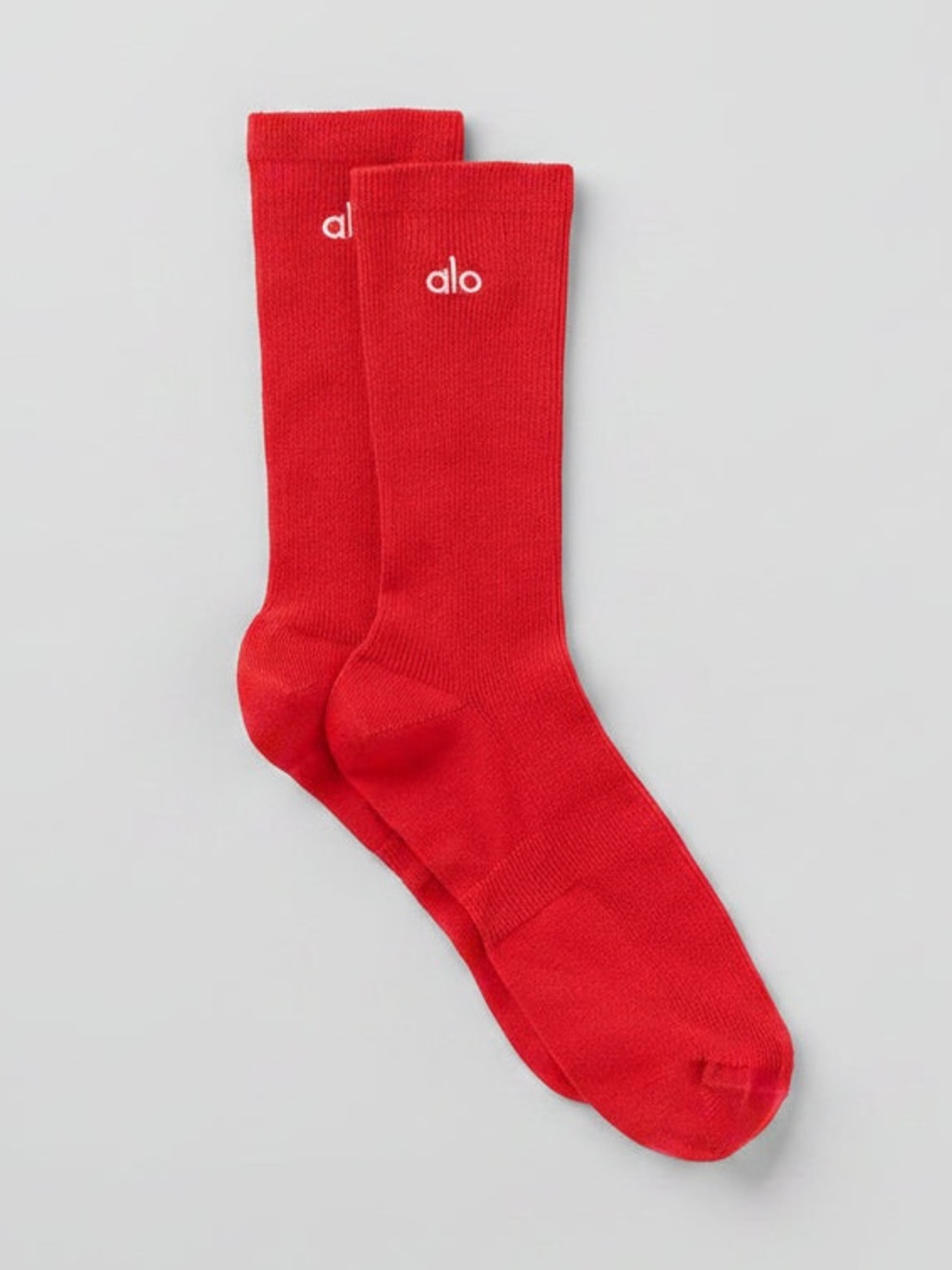 ALO Yoga Unisex Half-Crew Understated
Sock - Bright Red